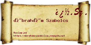 Ábrahám Szabolcs névjegykártya